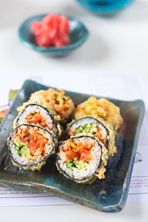 Tatar tempura łosoś